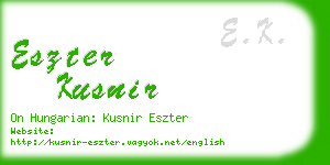 eszter kusnir business card